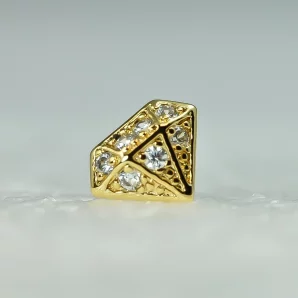 Bijou piercing labret avec motif diamant