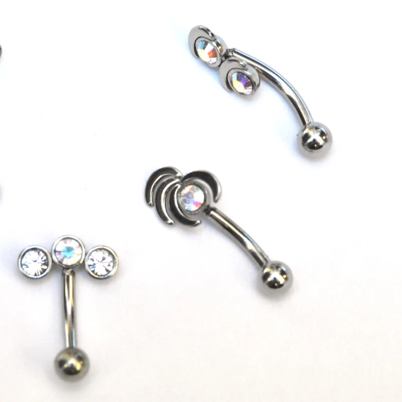 Microbananes piercing avec strass