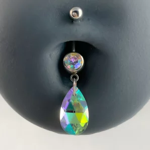 Bijou piercing nombril Lueur Arc-en-Ciel