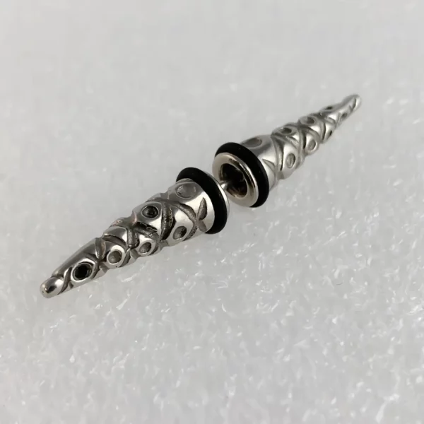 Faux piercing Oreille FakeStretch Double Spike – Image 2