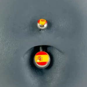 Piercing nombril double drapeau Espagne
