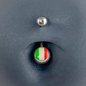 Piercing nombril simple drapeau Italie