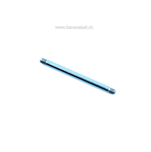 Piercing tige droite en titane bleu ciel filetage 1.6mm